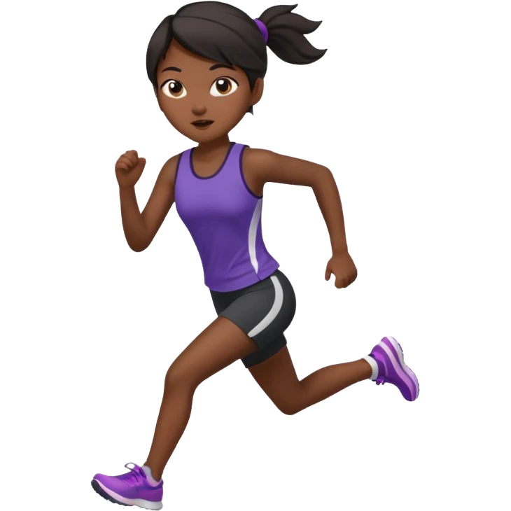 running asian girl emoji