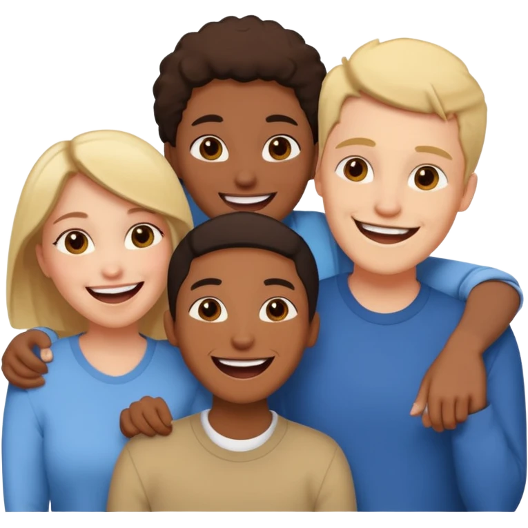 Three friends talking and looking each other, please keep 4th wall. emoji