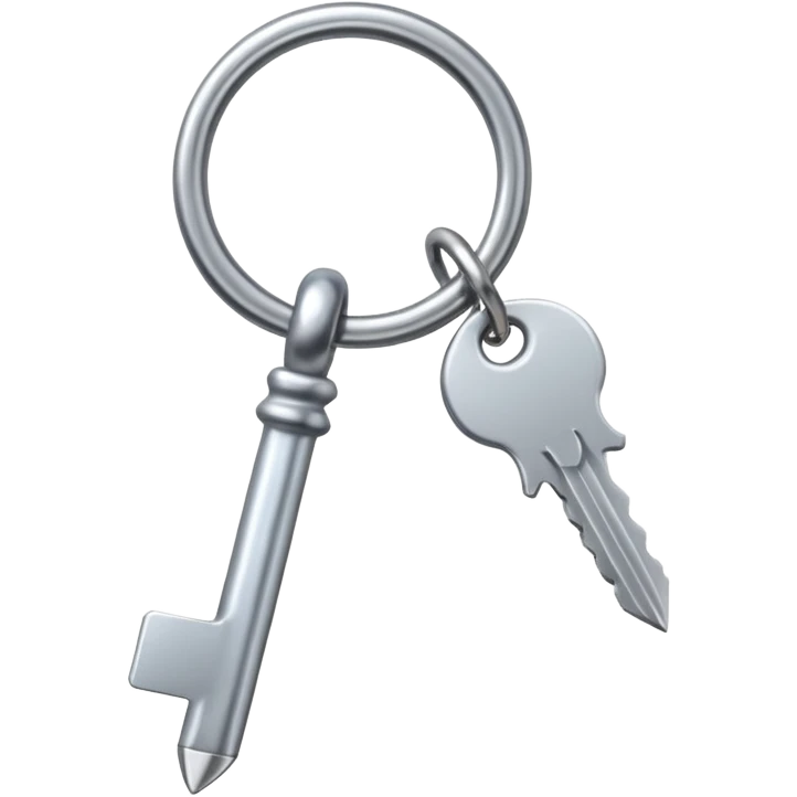 a long nail in a keychain  emoji