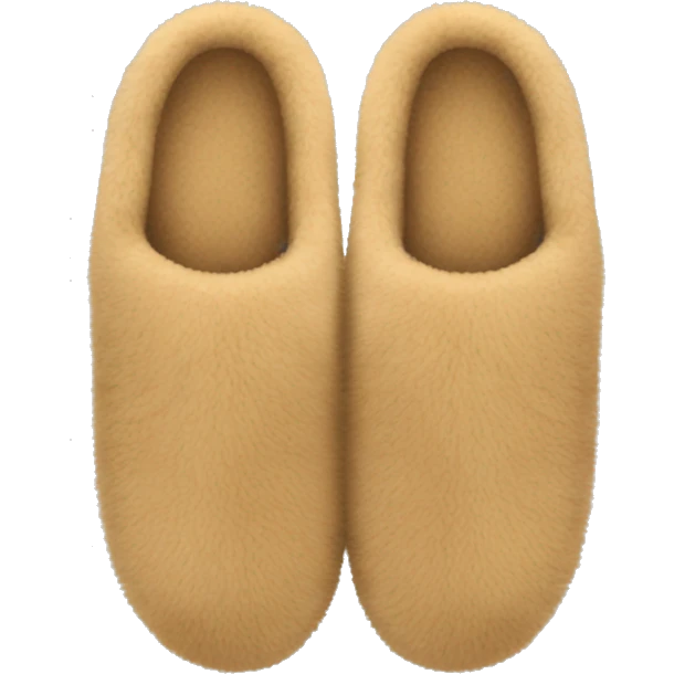 tan fuzzy slippers  emoji