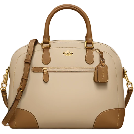 Beige designer coach bag emoji