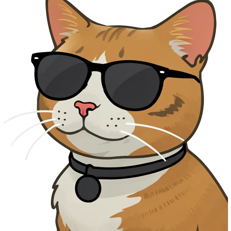 Cat with sunglasses emoji