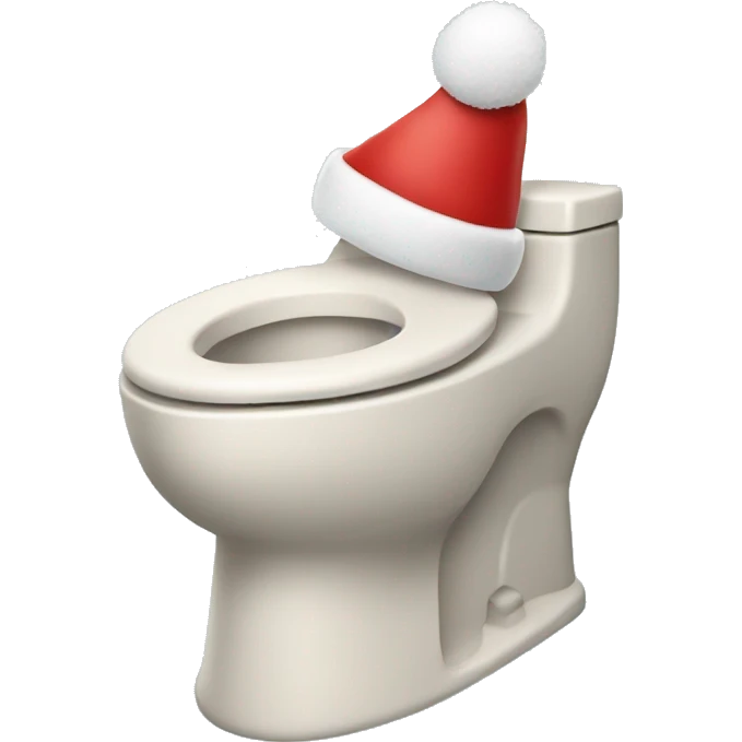 Skibidi toilet with Christmas hat emoji