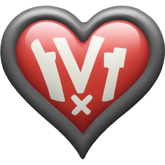 A heart with the word “victoria” in it emoji