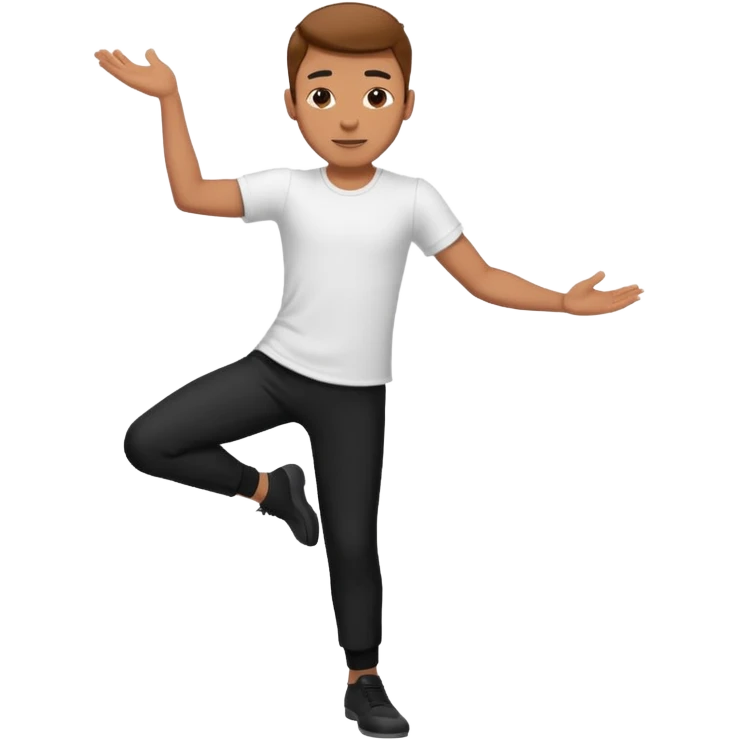 male dance choreographer with pants and shirt emoji