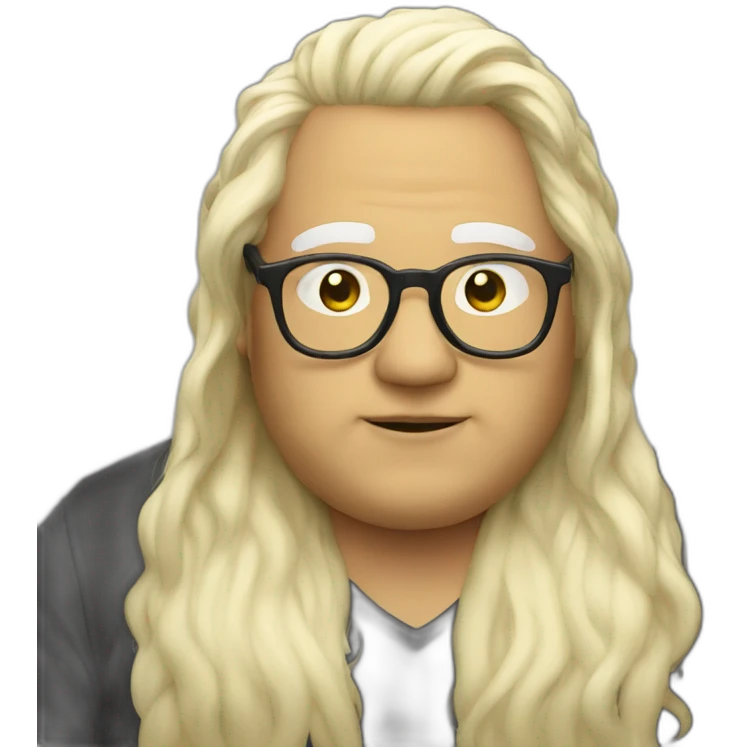 Old tanaka fat Light hair with glasses emoji