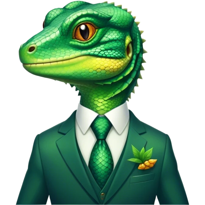  Lizard in a suit  emoji