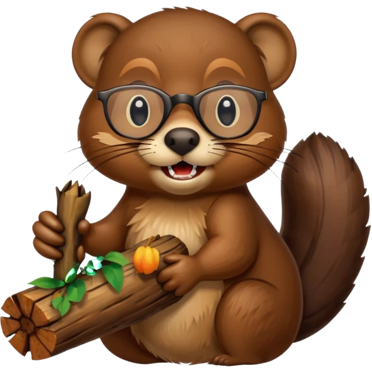 spectacled beaver emoji