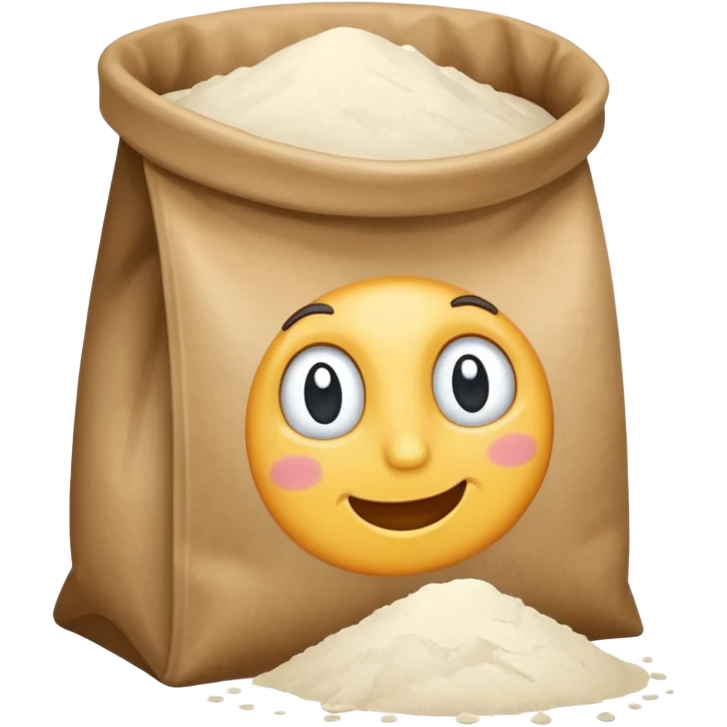 open bag of flour emoji