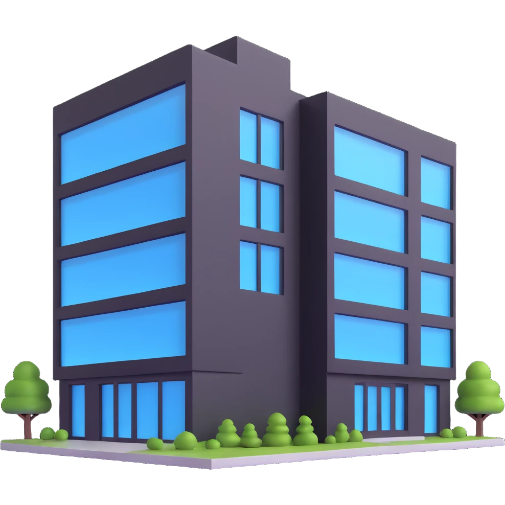 corporate office building with glass windows modern look emoji