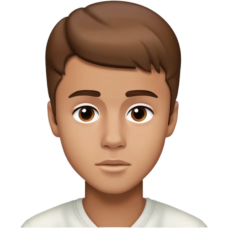 Justin Bieber with brown hair emoji