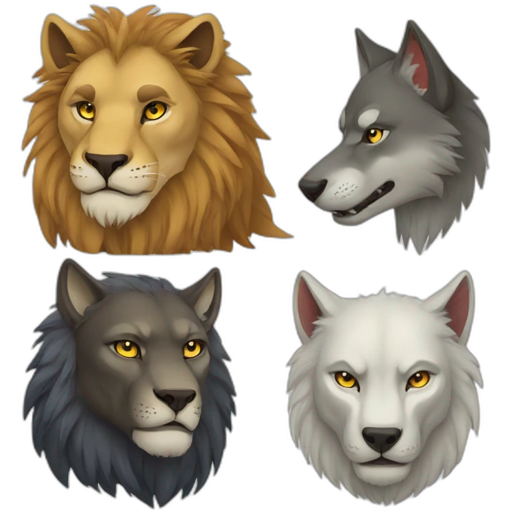 Lion wolf chimera emoji