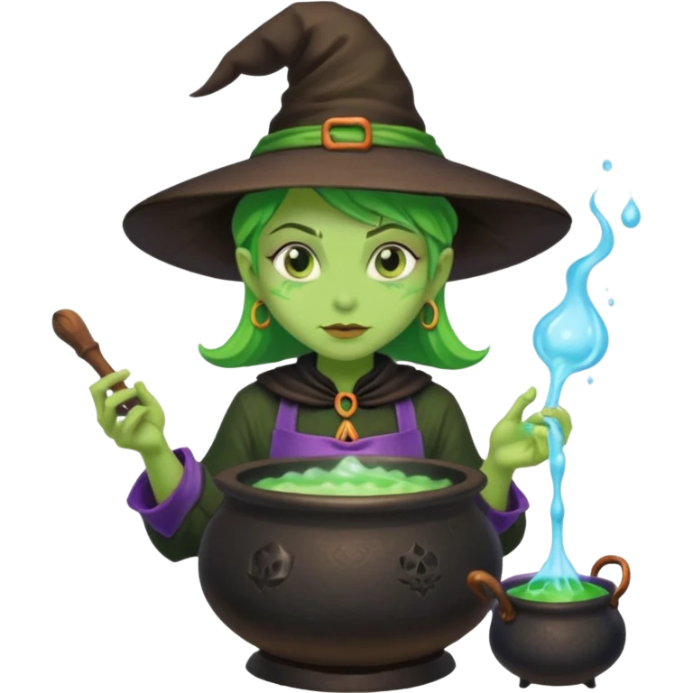 green witch cooking potion emoji
