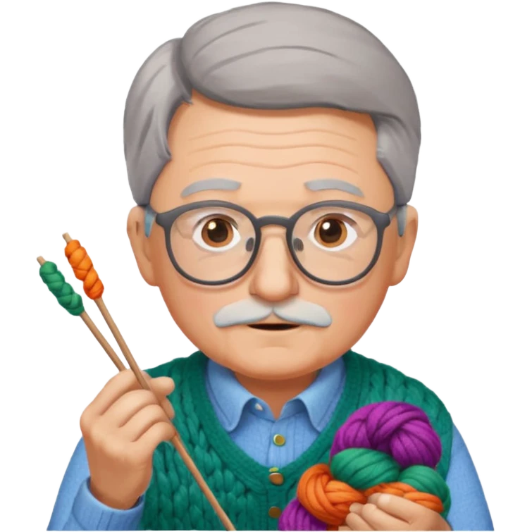 grandfa knitting emoji
