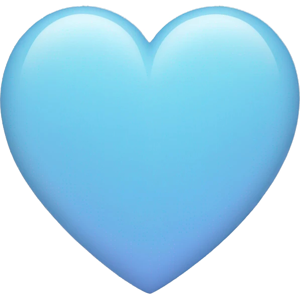 Blue pastel heart emoji