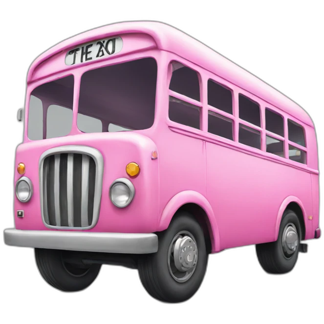 pink bus emoji