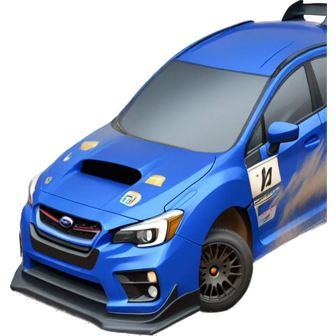Blue Subaru Impreza wrx sti racing it the desert emoji
