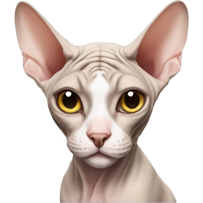 Grej sphynx cat emoji