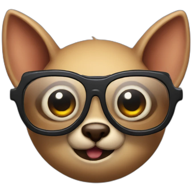 a gay bat with glasses emoji