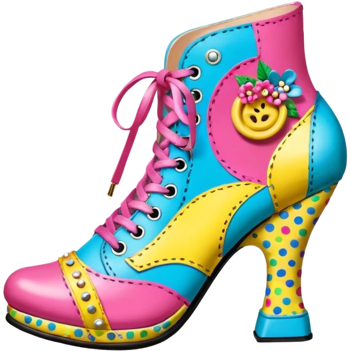 Betsey Johnson style spam can  shoe sculpture  emoji