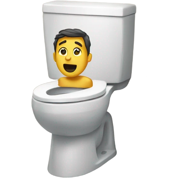 Man in a toilet emoji