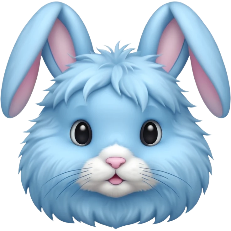light blue bunny cute emoji