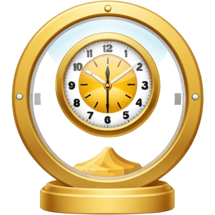 un emoji de un reloj de arena transparente con un circulo en su entorno emoji