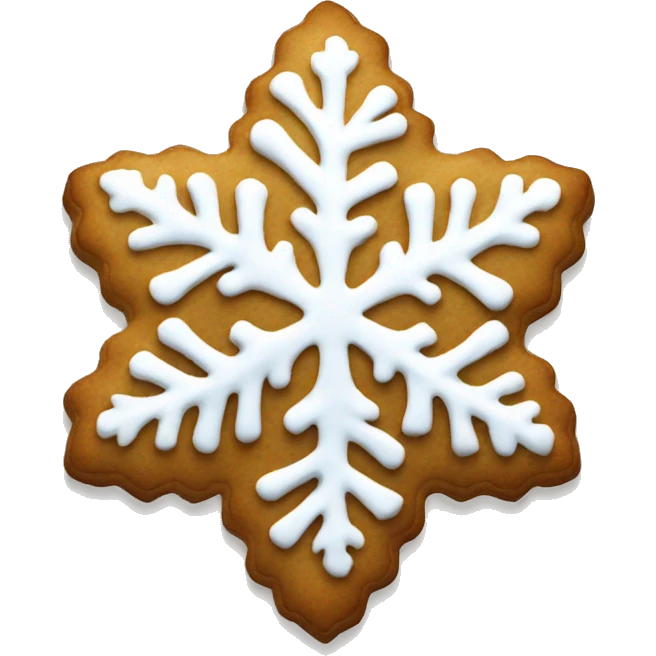 Christmas Cookie snowflake shape emoji