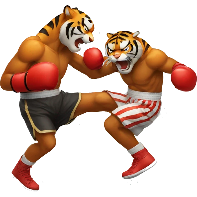 Tiger boxing emoji