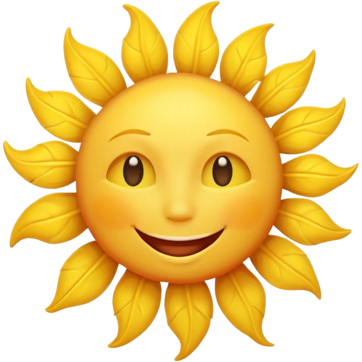 A happy sun emoji emoji