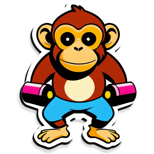 Monkey in the gym emoji