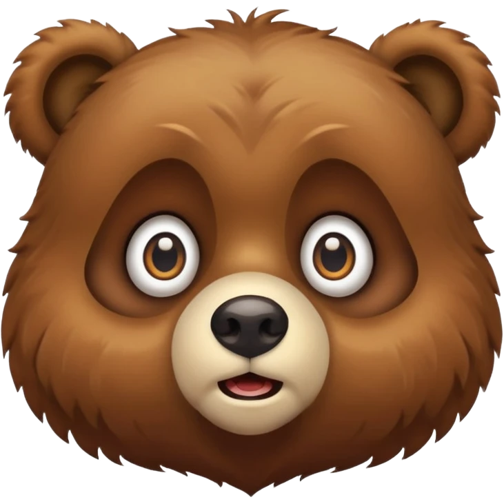 Surprised bear emoji