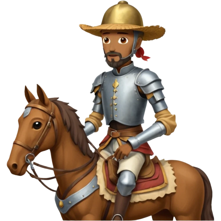 Don Quixote on his horse Rocinante emoji
