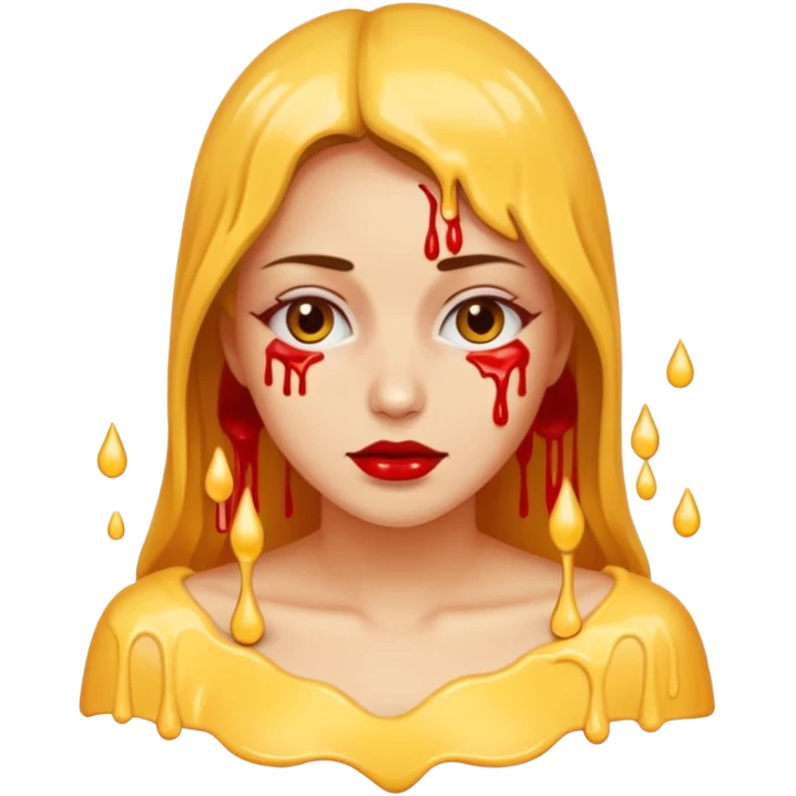 Woman dripping hot wax onto her own skin, controlled pain, ceremonial atmosphere emoji
