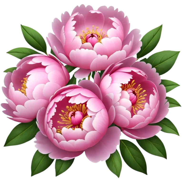 Pretty pink peony bouquet for my girlfriend emoji