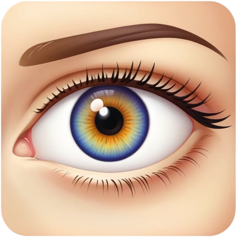 expressive human eyes with colorful iris emoji