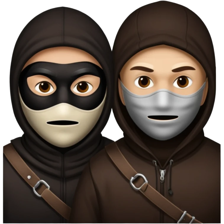 two robbers faces emoji