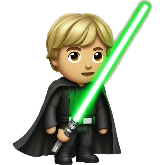 luke skywalker with a green lightsaber emoji