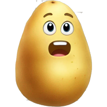 potato melting on an escalator  emoji