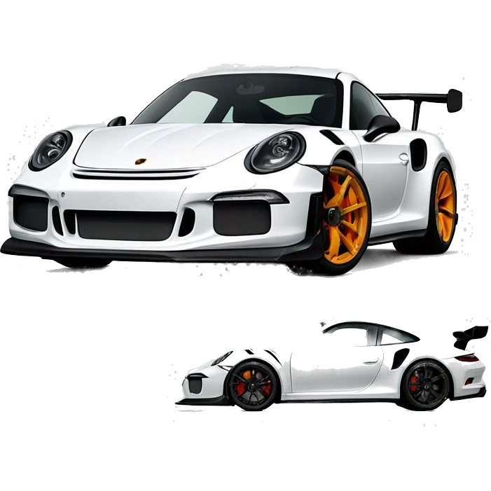 White porsche GT3rs emoji