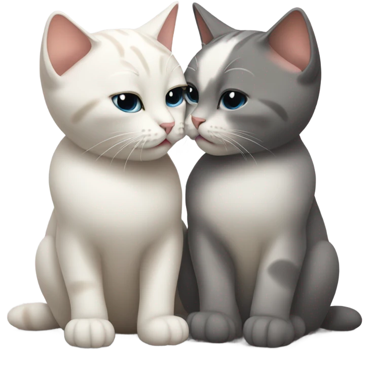 2 cats kissing emoji