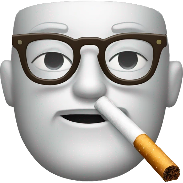 Emoji with glasses and cigarette  emoji