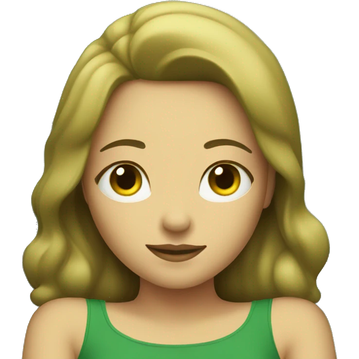 Girl laying on a Green Sofa emoji