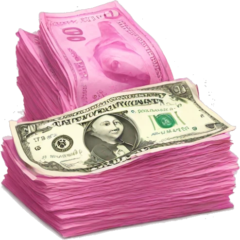 Pink money emoji