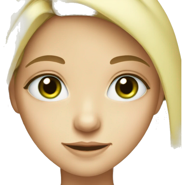 Girl with blue to green eyes  emoji