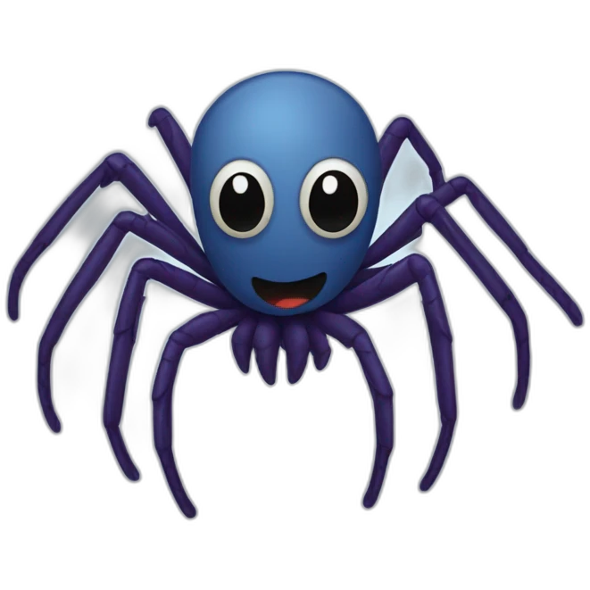 silly goofy spider emoji