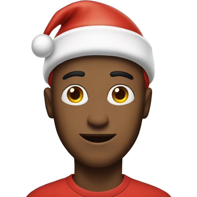a man with a santa hat emoji