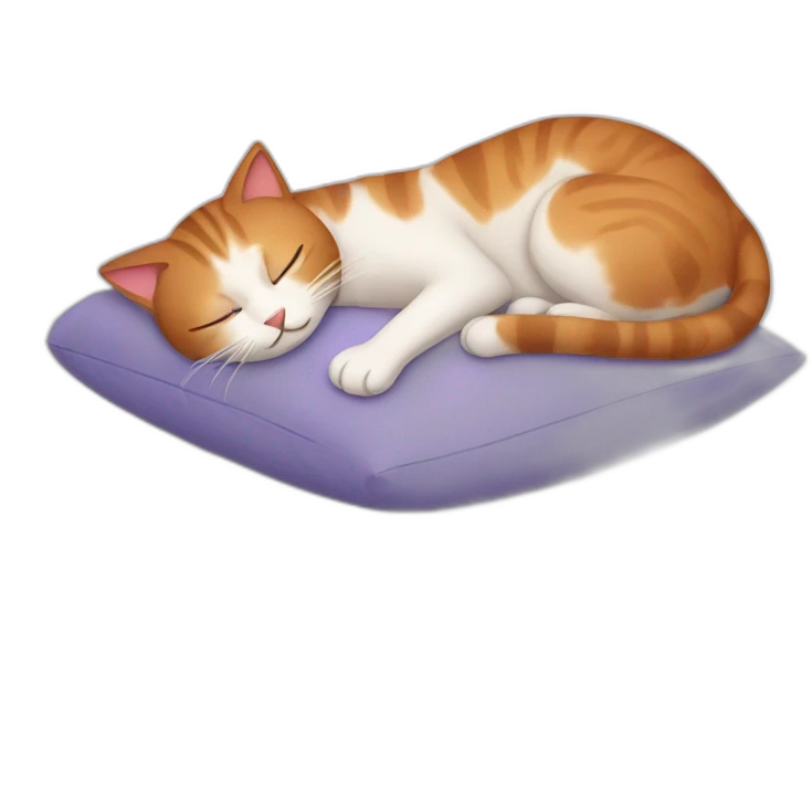Cat sleeping on a pillow emoji