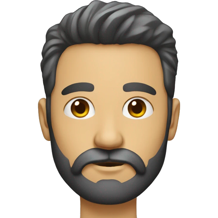 Hombre calvo con barba emoji