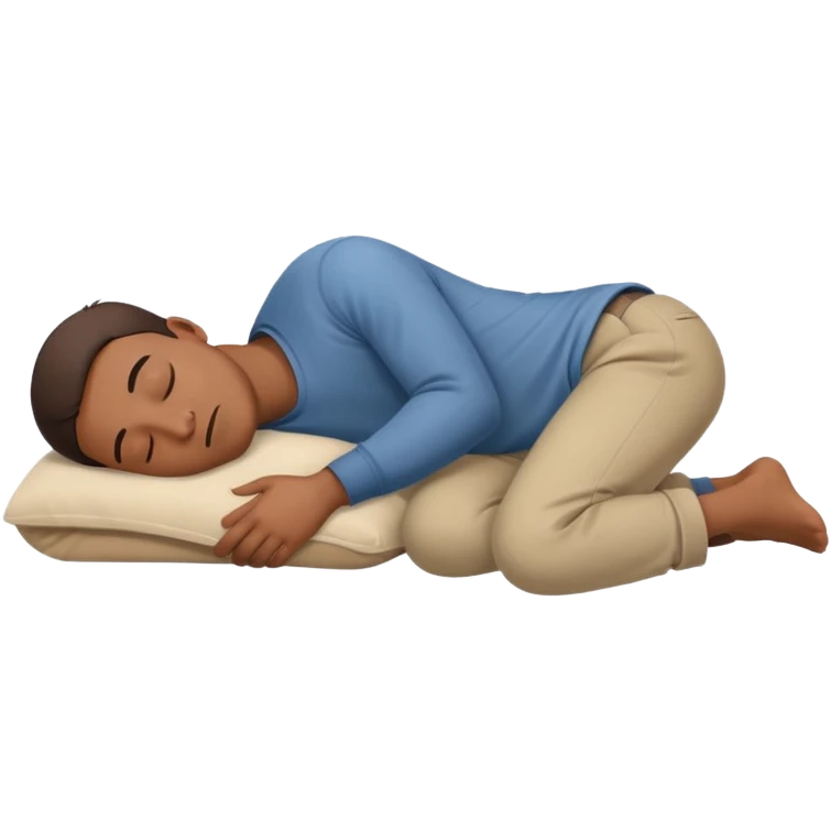 a man sleeping on ground emoji